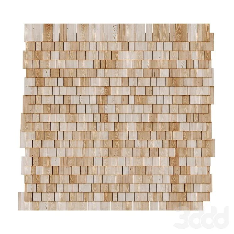 Wooden roof tiles seamless model_5
